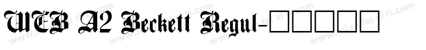 WEB A2 Beckett Regul字体转换